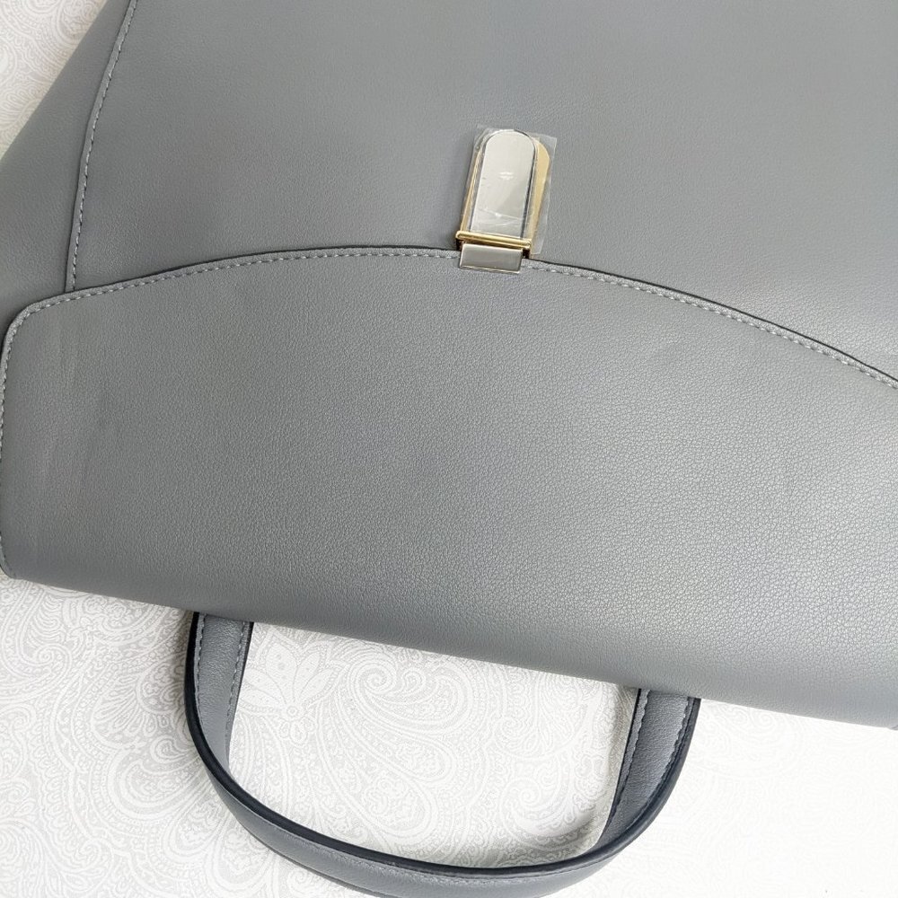 ALFANI mixed metal faux-leather women's backpack crossbody bag - GREY - Picture 6 of 9